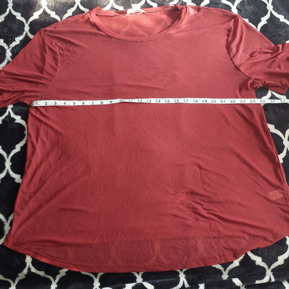 Active USA Maroon semi-sheer tee‎ 3XL